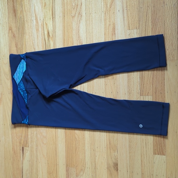 Lululemon Wunder Under Crop III Tight Women' Hero Blue Inkwell Samba - Picture 3 of 14